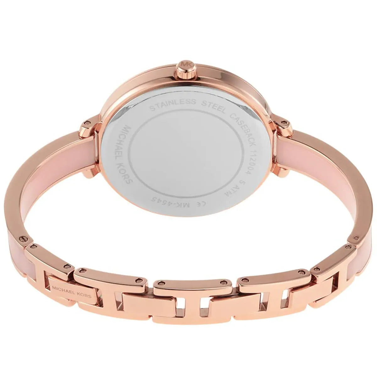  Shop Authentic Michael Kors Jaryn Analog Rose Gold Dial Pink Steel Strap Watch For Women - MK4545 - Luxxuri