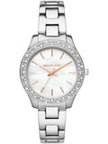  Shop Authentic Michael Kors Liliane Three Hand Mother of Pearl White Dial Silver Steel Strap Watch For Women - MK4556 - Luxxuri