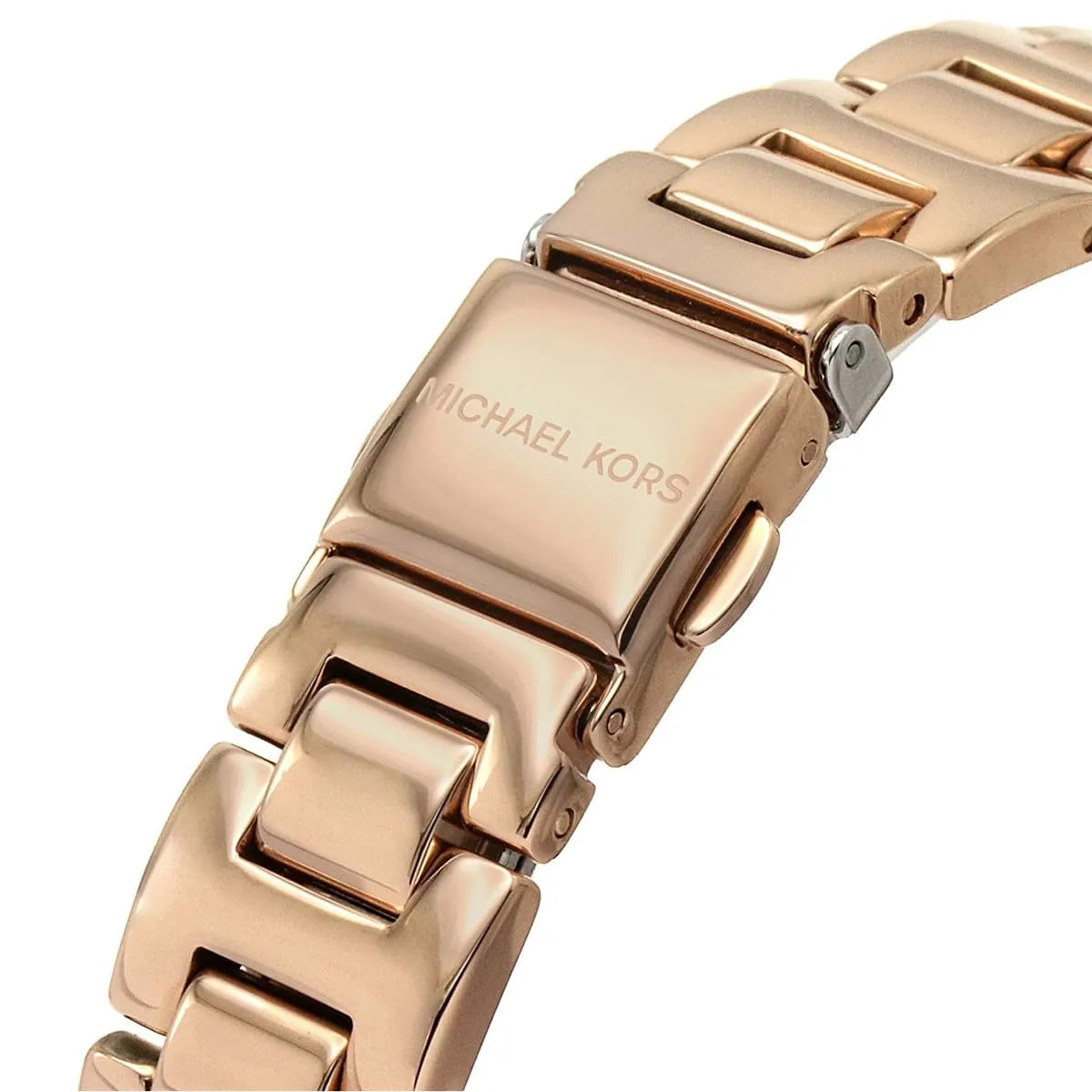  Shop Authentic Michael Kors Lilane Three Hand Mother of Pearl White Dial Rose Gold Steel Strap Watch For Women - MK4557 - Luxxuri