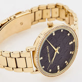  Shop Authentic Michael Kors Pyper Three-Hand Black Dial Gold Steel Strap Watch For Women - MK4593 - Luxxuri