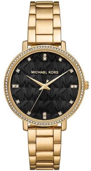  Shop Authentic Michael Kors Pyper Three-Hand Black Dial Gold Steel Strap Watch For Women - MK4593 - Luxxuri