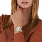  Shop Authentic Michael Kors Abbey Three-Hand Analog White Dial Gold Steel Strap Watch for Women - MK4615 - Luxxuri