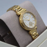  Shop Authentic Michael Kors Abbey Three-Hand Analog White Dial Gold Steel Strap Watch for Women - MK4615 - Luxxuri