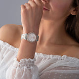  Shop Authentic Michael Kors Abbey Three-Hand White Dial Two Tone Steel Strap Watch for Women - MK4616 - Luxxuri