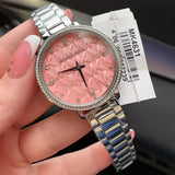  Shop Authentic Michael Kors Pyper Three Hand Pink Dial Silver Steel Strap Watch For Women - MK4631 - Luxxuri