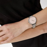  Shop Authentic Michael Kors Pyper Three Hand Pink Dial Silver Steel Strap Watch For Women - MK4631 - Luxxuri