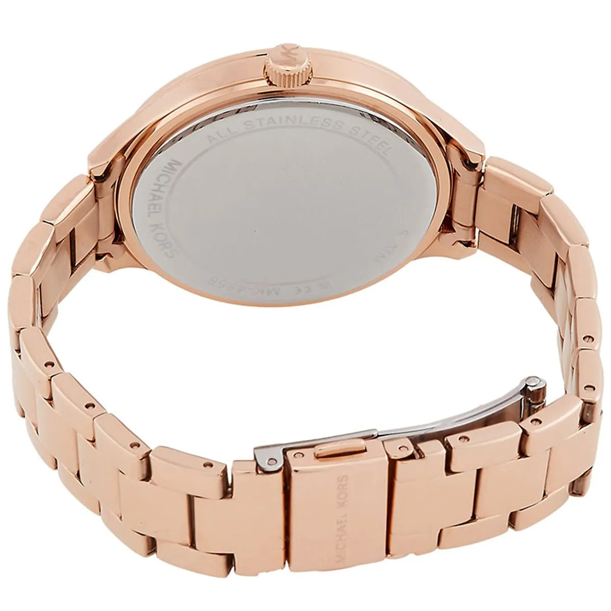 Michael Kors Slim Runway Rose Gold Dial Rose Gold Steel Strap Watch for Women - MK4658