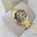  Shop Authentic Michael Kors Slim Runway Crystals Gold Dial Gold Steel Strap Watch for Women - MK4659 - Luxxuri
