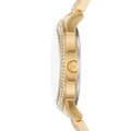 Michael Kors Tibby Multifunction Analog Black Dial Gold Steel Strap Watch for Women - MK4684