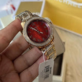  Shop Authentic Michael Kors Tibby Multifunction Crystals Maroon Dial Rose Gold Steel Strap Watch for Women - MK4685 - Luxxuri