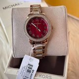  Shop Authentic Michael Kors Tibby Multifunction Crystals Maroon Dial Rose Gold Steel Strap Watch for Women - MK4685 - Luxxuri