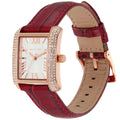  Shop Authentic Michael Kors Emery Quartz Diamonds Silver Dial Red Leather Strap Watch For Women - MK4689 - Luxxuri