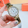  Shop Authentic Michael Kors Parker Mother of Pearl White Dial Gold Steel Strap Watch For Women - MK4693 - Luxxuri