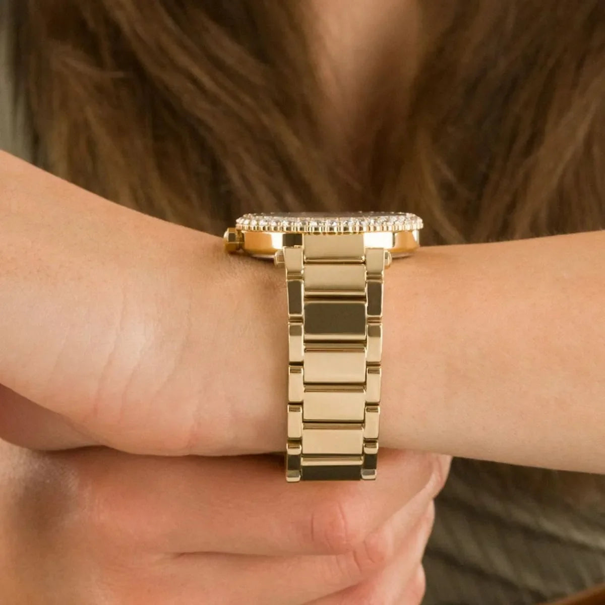  Shop Authentic Michael Kors Parker Mother of Pearl White Dial Gold Steel Strap Watch For Women - MK4693 - Luxxuri