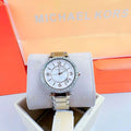  Shop Authentic Michael Kors Parker Three Hand Mother of Pearl White Dial Silver Steel Strap Watch For Women - MK4694 - Luxxuri