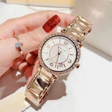  Shop Authentic Michael Kors Parker Three-Hand Mother of Pearl White Dial Rose Gold Steel Strap Watch For Women - MK4695 - Luxxuri
