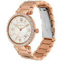  Shop Authentic Michael Kors Parker Three-Hand Mother of Pearl White Dial Rose Gold Steel Strap Watch For Women - MK4695 - Luxxuri