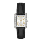  Shop Authentic Michael Kors Emery Three Hand Silver Dial Black Leather Strap Watch For Women - MK4696 - Luxxuri