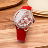  Shop Authentic Michael Kors Camille Three Hand Crystals Rose Gold Dial Red Leather Strap Watch For Women - MK4701 - Luxxuri
