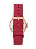  Shop Authentic Michael Kors Camille Three Hand Crystals Rose Gold Dial Red Leather Strap Watch For Women - MK4701 - Luxxuri