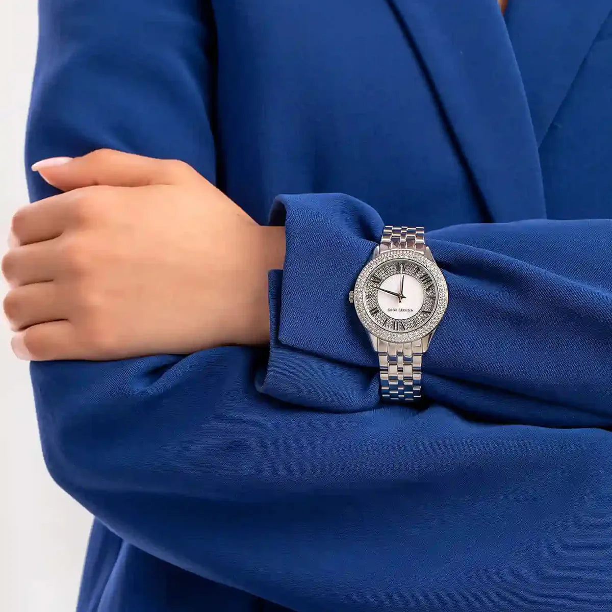  Shop Authentic Michael Kors Harlowe Three-Hand Quartz Silver Dial Silver Steel Strap Watch For Women - MK4708 - Luxxuri