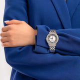  Shop Authentic Michael Kors Harlowe Three-Hand Quartz Silver Dial Silver Steel Strap Watch For Women - MK4708 - Luxxuri