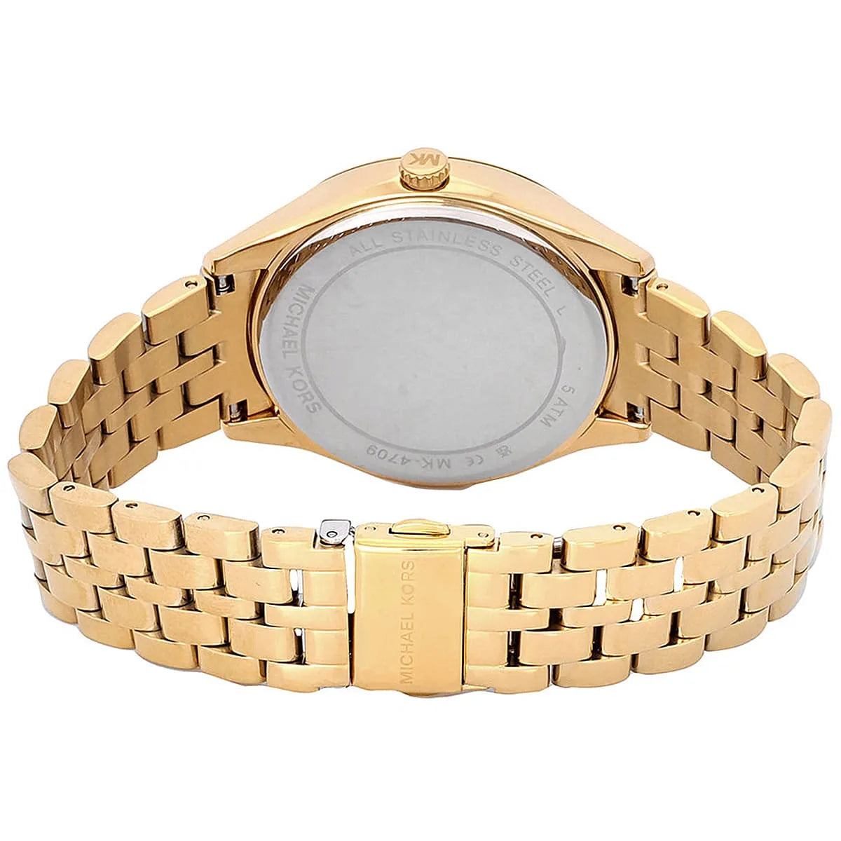  Shop Authentic Michael Kors Harlowe Three-Hand Quartz Gold Dial Gold Steel Strap Watch For Women - MK4709 - Luxxuri