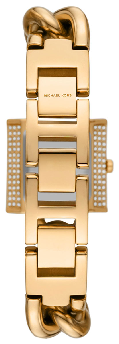  Shop Authentic Michael Kors Chain Lock Pave Gold Dial Gold Steel Strap Watch For Women - MK4711 - Luxxuri
