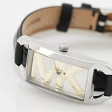  Shop Authentic Michael Kors Empire Three-Hand Silver Dial Black Leather Strap Watch For Women - MK4722 - Luxxuri