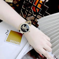 Michael Kors Parker Black Dial Cheetah Print Brown Leather Strap Watch For Women - MK4723