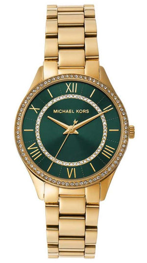  Shop Authentic Michael Kors Lauryn Analog Green Dial Gold Steel Strap Watch for Women - MK4737 - Luxxuri