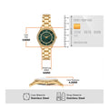  Shop Authentic Michael Kors Lauryn Analog Green Dial Gold Steel Strap Watch for Women - MK4737 - Luxxuri