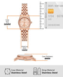  Shop Authentic Michael Kors Lexington Three Hand Rose Gold Dial Rose Gold Steel Strap Watch For Women - MK4739 - Luxxuri