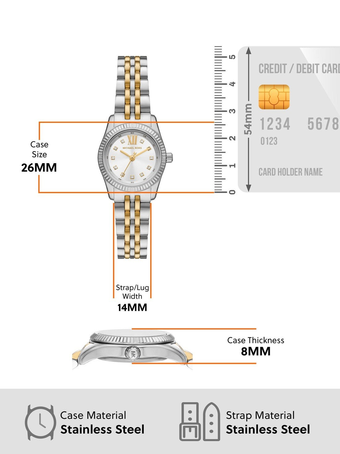  Shop Authentic Michael Kors Lexington Analog Silver Dial Two Tone Steel Strap Watch for Women - MK4740 - Luxxuri