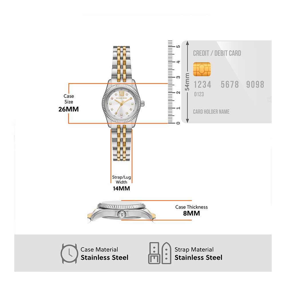  Shop Authentic Michael Kors Lexington Analog Silver Dial Two Tone Steel Strap Watch for Women - MK4740 - Luxxuri