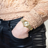 Shop Authentic Michael Kors Lexington Analog Gold Dial Gold Steel Strap Watch for Women - MK4741 - Luxxuri