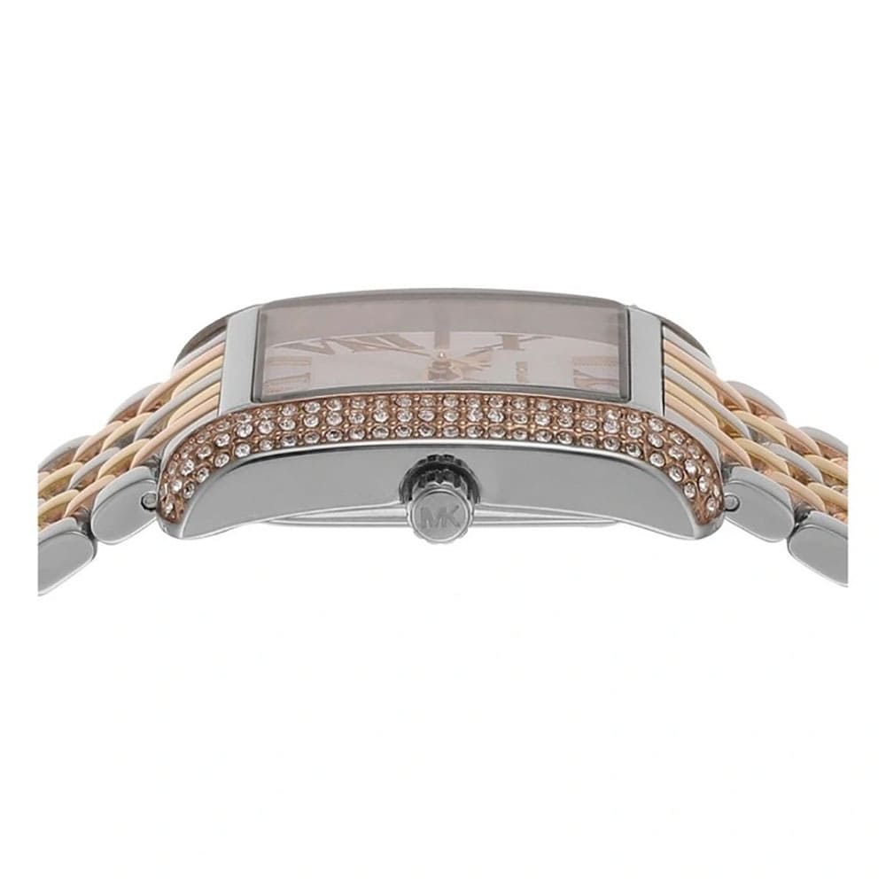 Michael Kors Emery Three-Hand White Dial Two Tone Steel Strap Watch for Women - MK4744