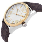  Shop Authentic Michael Kors Lexington Silver Dial Brown Leather Strap Watch For Women - MK4745 - Luxxuri