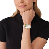  Shop Authentic Michael Kors Lexington Analog Silver Dial White Leather Strap Watch For Women - MK4746 - Luxxuri