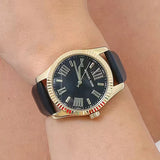  Shop Authentic Michael Kors Lexington Black Dial Black Leather Strap Watch For Women - MK4748 - Luxxuri