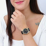  Shop Authentic Michael Kors Lexington Black Dial Black Leather Strap Watch For Women - MK4748 - Luxxuri