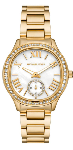  Shop Authentic Michael Kors Sage Analog White Dial Gold Steel Strap Watch for Women - MK4822 - Luxxuri