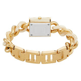  Shop Authentic Michael Kors Chain Lock Analog Crystals Silver Dial Gold Steel Strap Watch for Women - MK4809 - Luxxuri