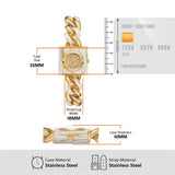  Shop Authentic Michael Kors Chain Lock Analog Crystals Silver Dial Gold Steel Strap Watch for Women - MK4809 - Luxxuri