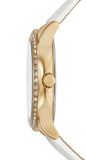  Shop Authentic Michael Kors Sage Three-Hand Mother of Pearl White Dial White Leather Strap Watch for Women - MK4818 - Luxxuri