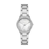  Shop Authentic Michael Kors Sage Three-Hand Mother of Pearl White Dial Silver Steel Strap Watch for Women - MK4824 - Luxxuri