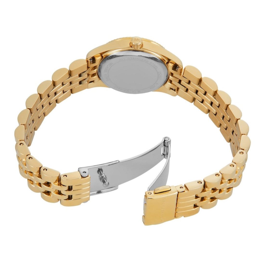  Shop Authentic Michael Kors Lexington Pave Three-Hand Green Dial Gold Steel Strap Watch for Women - MK4842 - Luxxuri