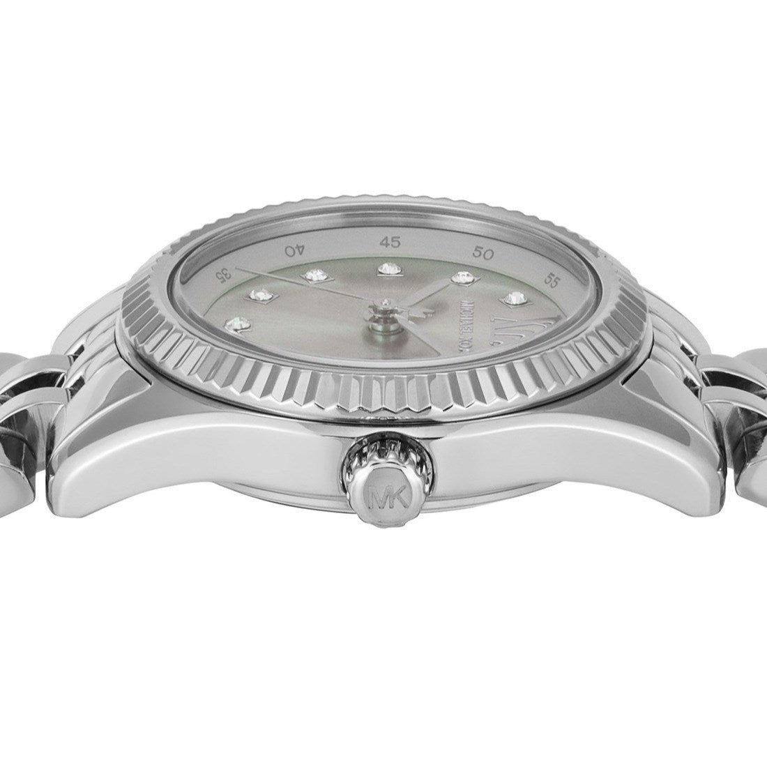 Michael Kors Lexington Three-Hand Silver Dial Silver Steel Strap Watch for Women - MK4843