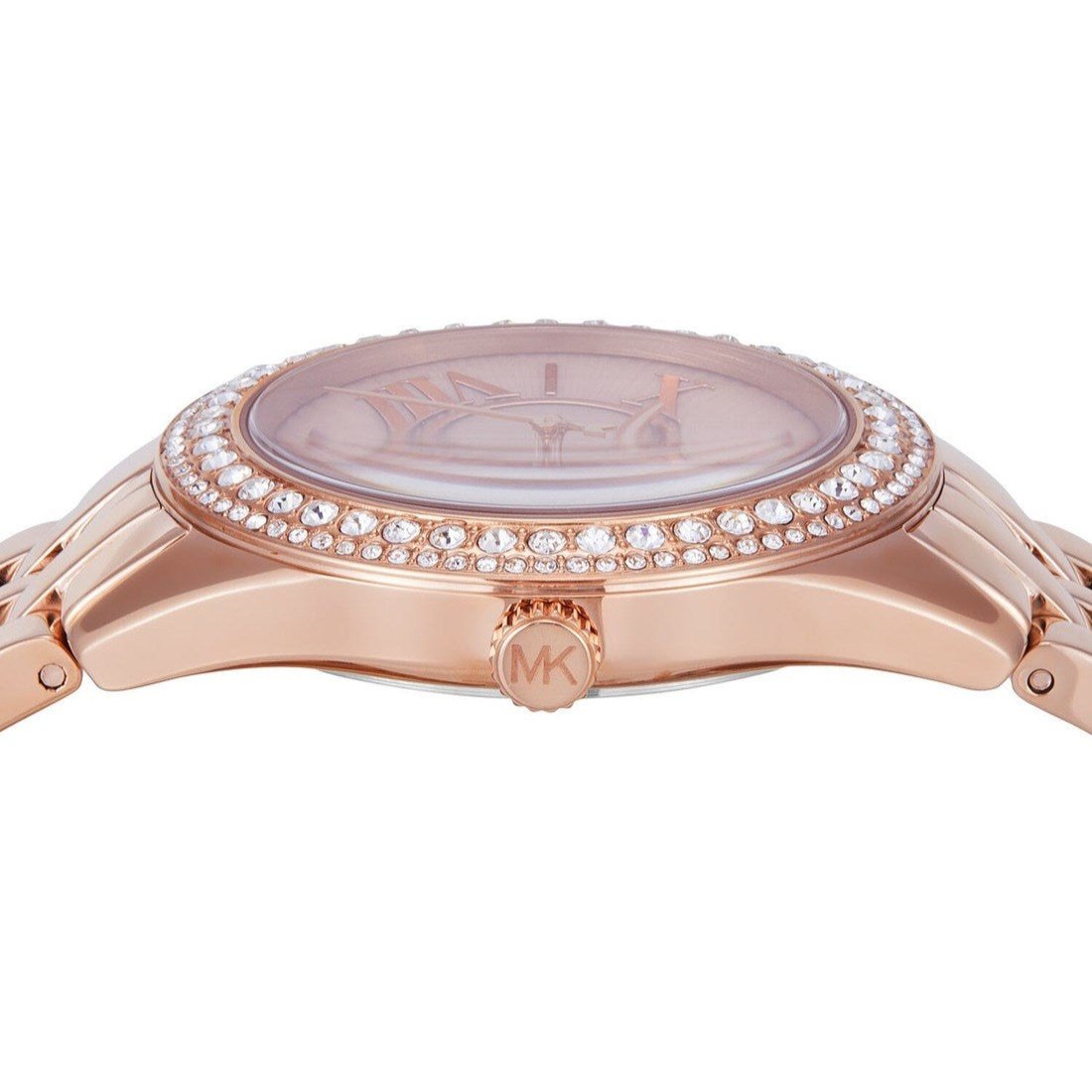 Michael Kors Harlowe Three-Hand Rose Gold Dial Rose Gold Steel Strap Watch for Women - MK4845