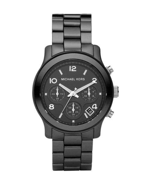  Shop Authentic Michael Kors Runway Black Ceramic Dial Black Steel Strap Watch for Women - MK5162 - Luxxuri